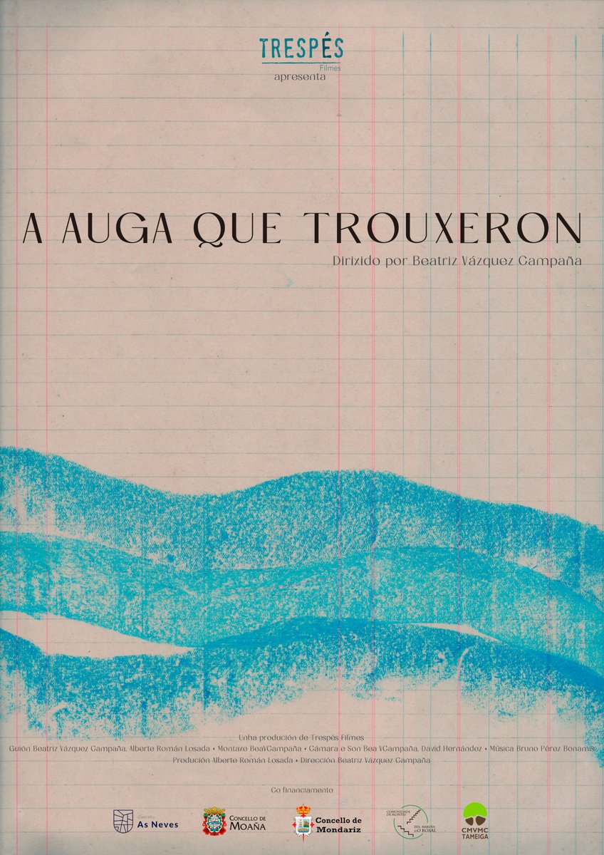 trespes_filmes's tweet photo. 🔵  Avanzamos primeiras datas!!! "A auga que trouxeron" comeza a viaxe.
Pre-estreas.
📅  Moaña, 16 de decembro ás 20 h. Concello de Moaña.
📆  Mondariz, 17 de decembro ás 20 h. Centro Social.
En breve máis datas. Fiquen atentas.☺️ https://t.co/BY4Cqhsqn7