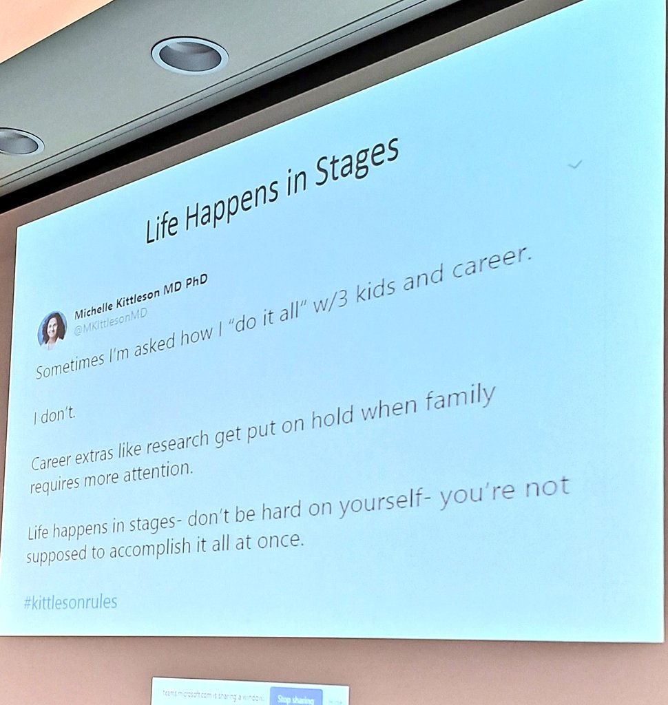 Chatterjee_MD's tweet photo. You possibly can't do it all, but what all we can do, we can do it to our level best. @MKIttlesonMD taking about wellness and medicine-life balance at @CCF_IMCHIEFS noon conference today. #medtwitter @Mud_Fud https://t.co/zfMnZhUWg9