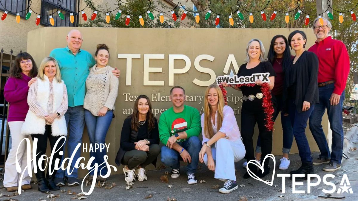 Warm Holiday wishes from TEPSA!

Our office will be closed beginning December 19. We'll be back and ready to serve you January 3. 

#WeLeadTX