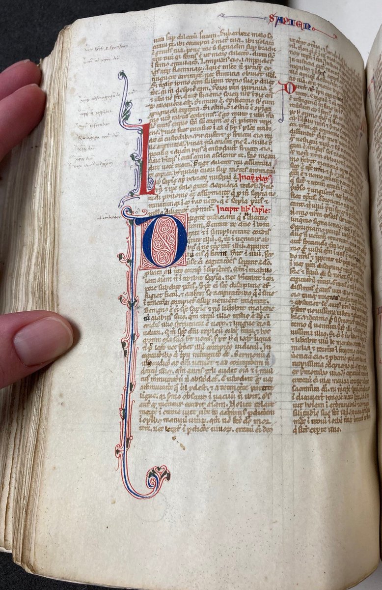 UChicagoSCRC's tweet photo. You know it's a red-letter day when you show up at work with a bag from @LesEnluminures We are over the moon to add this 13th-century Bible copied in Spain. This acquisition was made possible by a generous gift from two alumni. https://t.co/edakRa3bd8