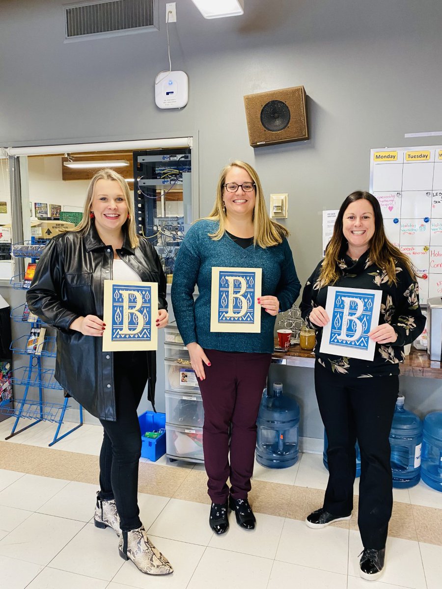 lakefield_Elem's tweet photo. Miss. Cosman, Mme Conn and Mme Bendixen have reason to "B" excited! https://t.co/chAhhCZUW4