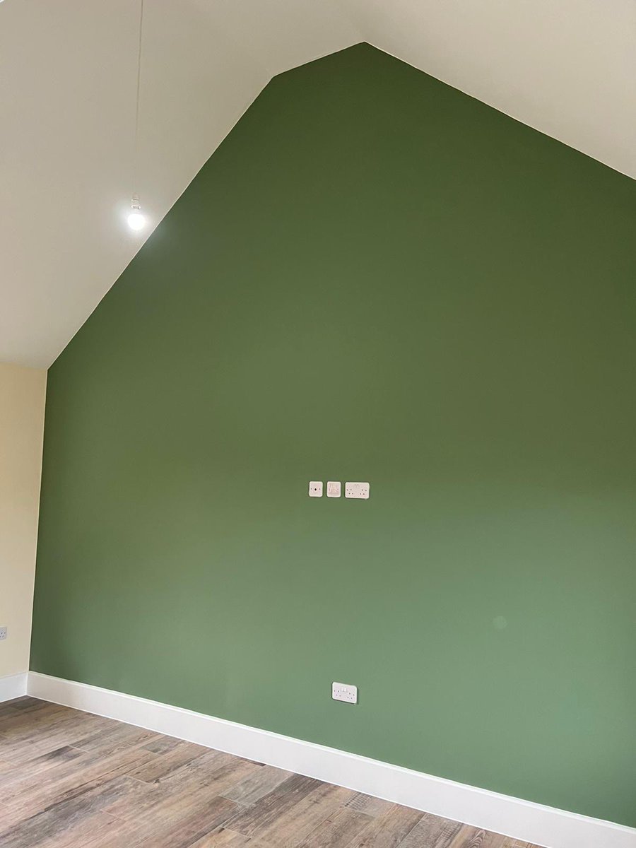 wadedecorator's tweet image. Loving the colour of this feature wall 
with the flooring! 🤩🤩 

This is a room from one of the new builds in Ashill for 
SEH French. 

#decoratingservices #newbuild #newbuildhome 
#newbuilddecorating