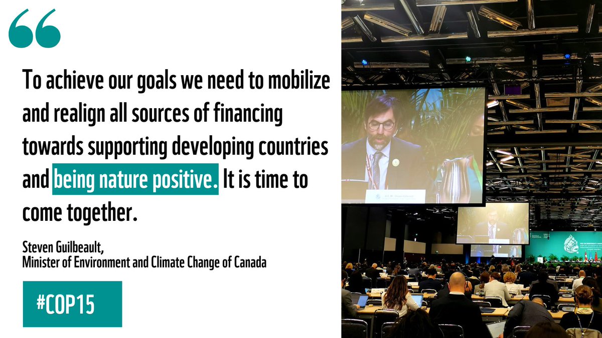 All countries must step up for a #NaturePositive world. This includes mobilizing finance for biodiversity and working together to reverse nature loss.

<a href="/s_guilbeault/">Steven Guilbeault</a> <a href="/environnementca/">Environnement Canada</a> #COP15