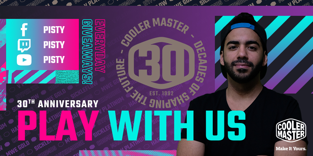 CoolerMasterME's tweet photo. تابعوا البث المباشر بعد قليل على قنوات @Pistyization وشاركوا بالمسابقة وممكن تكسبوا جوائز رهيبة. 🎁😍✌️

روابط البث:
تويتش: https://t.co/r0m1gV9u7z
يوتيوب: https://t.co/0YJnt9FMwp
فيسبوك: https://t.co/FpyUxELwKM

#30YearsOfBeingCool #StreamingWeek 
#CoolerMaster #MakeItYours https://t.co/6yEfh7QxTc