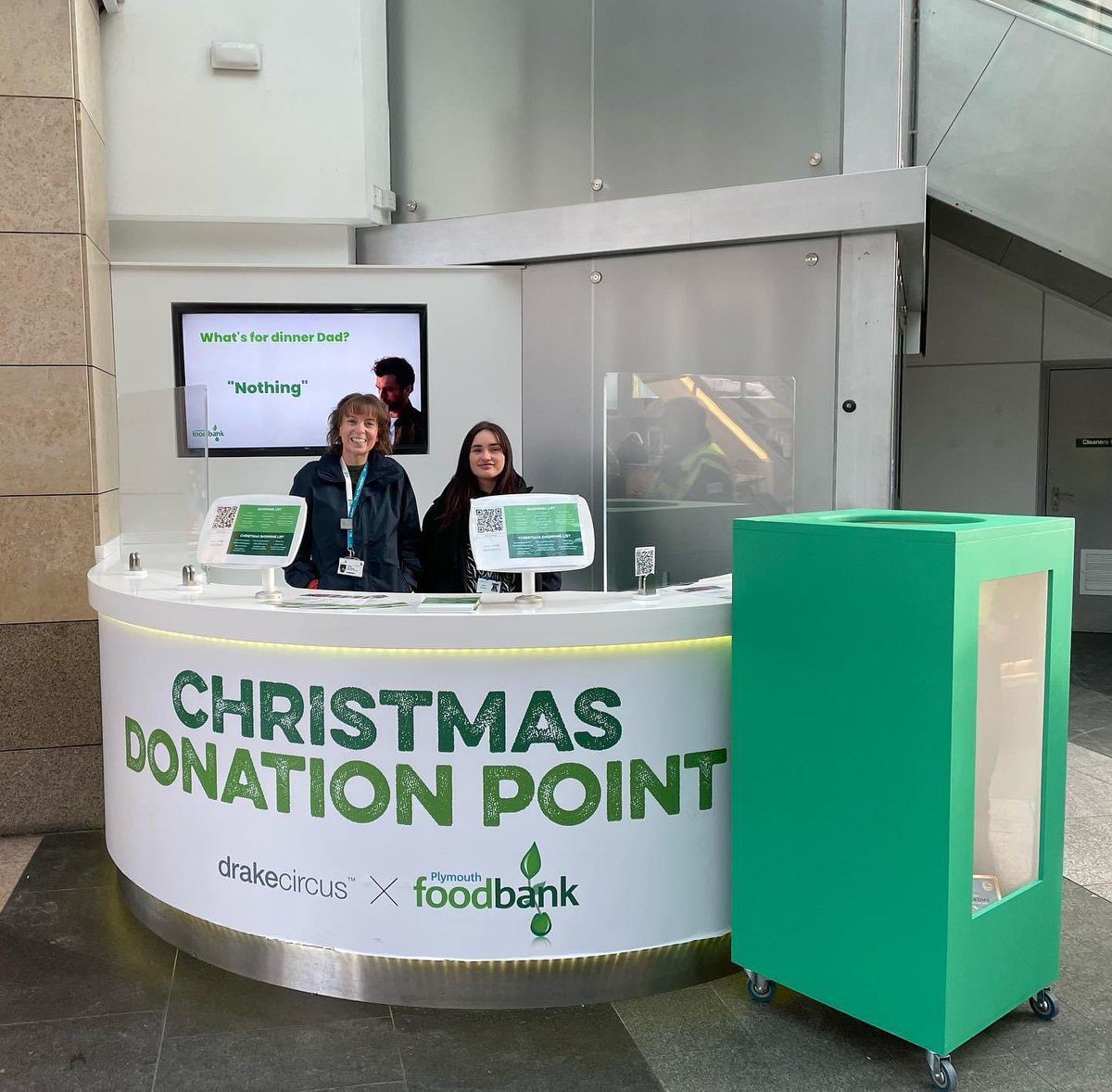 This week saw the start of our partnership with Plymouth Foodbank at Drake Circus. Our donation point is now open on the Lower Mall from 11am - 5pm everyday until Christmas Eve. To find a list of all essential items required please follow this link >> lnkd.in/e5g9mxHQ