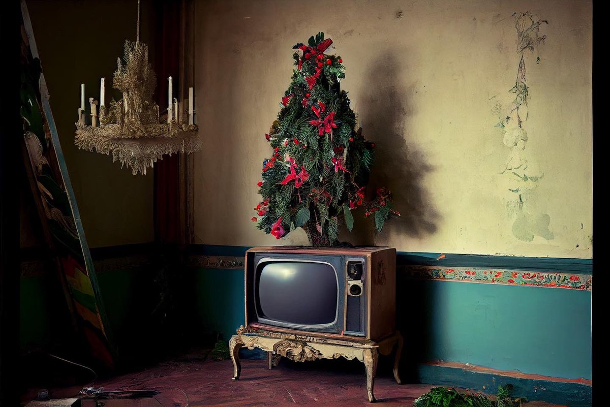iminescent's tweet photo. #BAROQUE #chritmastree #vintagetv #aiartcommunity #aiia https://t.co/EQvP4MVmV1