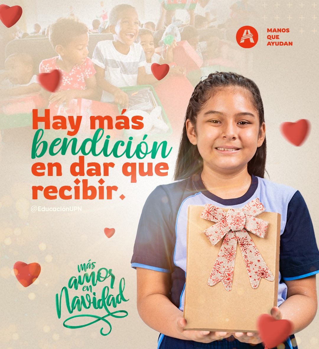 ✨ #MásAmorenNavidad 🎄"Les he demostrado que es necesario apoyar a los débiles: Más bienaventurado es dar que recibir." Hechos 20:35 🤲🏻🎁

Sigue mostrando el amor de Cristo al mundo .🌎❤️

#ManosqueAyudan #EducaciónAdventista #Navidad #CampañaSolidaria #Perú #MásQueEnseñanza
