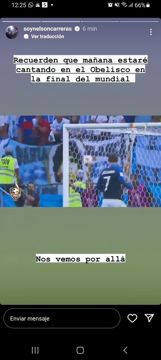 Si Nelson dice que mañana es la final del mundial. Yo le creo