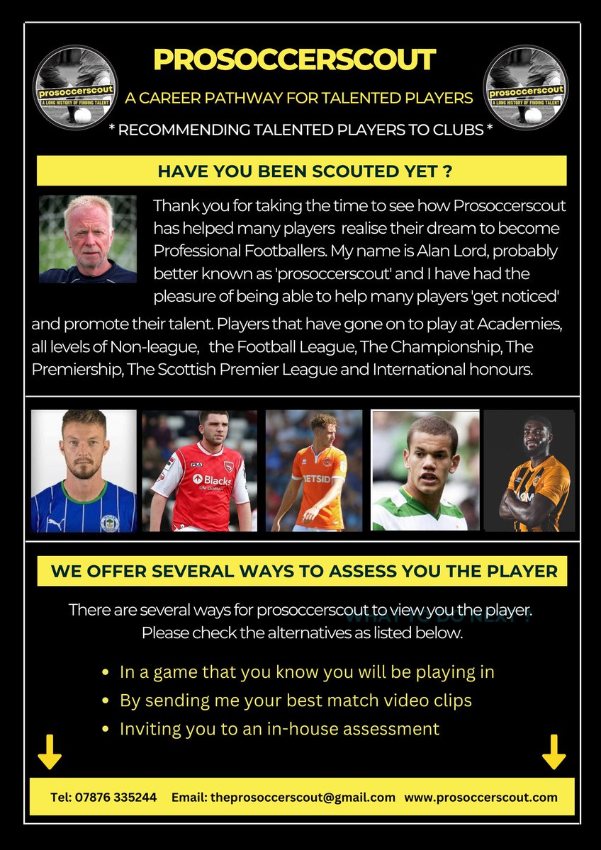 prosoccerscout's tweet photo. If you are a talented young footballer, live in the UK aged 16-18 or 19-22 then you could follow the same pathway to pro that others have done. Take the 1st step and go to the link below ⬇️ 
https://t.co/udNbwMFvwF https://t.co/ULS1Od7h7S