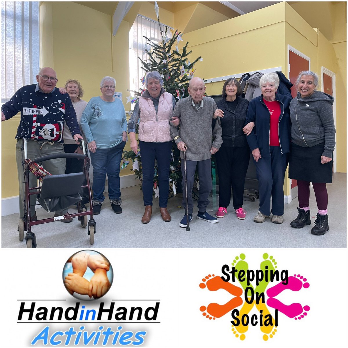HIHGroup's tweet photo. Our final Stepping On Social of 2022. Following the delicious buffet lunch, we played party games and posed around the Christmas tree.
#ChairBasedExercise #ChairSupportedExercise #LetsEndLoneliness #OlderPeople #StocktononTees #SteppingOnSocial #DementiaFriendly #FallsPrevention https://t.co/FnuCjqQpL4