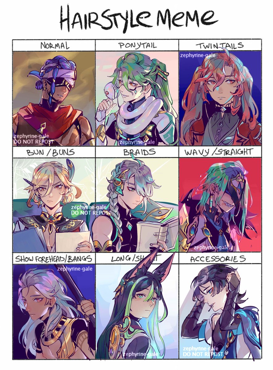 hairstyle meme ft sumeru boys (and diluc)✂️
#GenshinImpact 