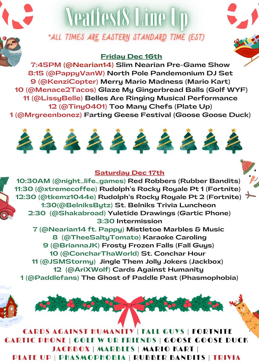 TeamNeat2021's tweet photo. ALERT: NF8 Lineup update! Welcome @arixwolf to her first ever NF stream!! She will be streaming Cards Against Humanity on Sat 12/17 at 12AM EST. Also ONLY 1 DAY LEFT!!!! #neatfestiscoming #teamneatishawt https://t.co/hdSM63ItVS