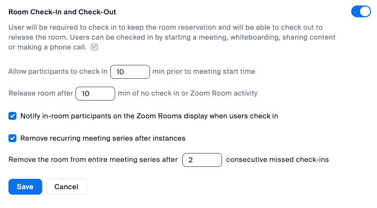 JohnStearnsTech's tweet image. Day #19 of my December @Zoom "Did You Know" series, which today is focused on #ZoomRooms & #WorkspaceOptimization
#DidYouKnow you can automate the process of releasing a room or hot desk reservation in the event of "no shows"? Leverage the tools that are built-in the platform!