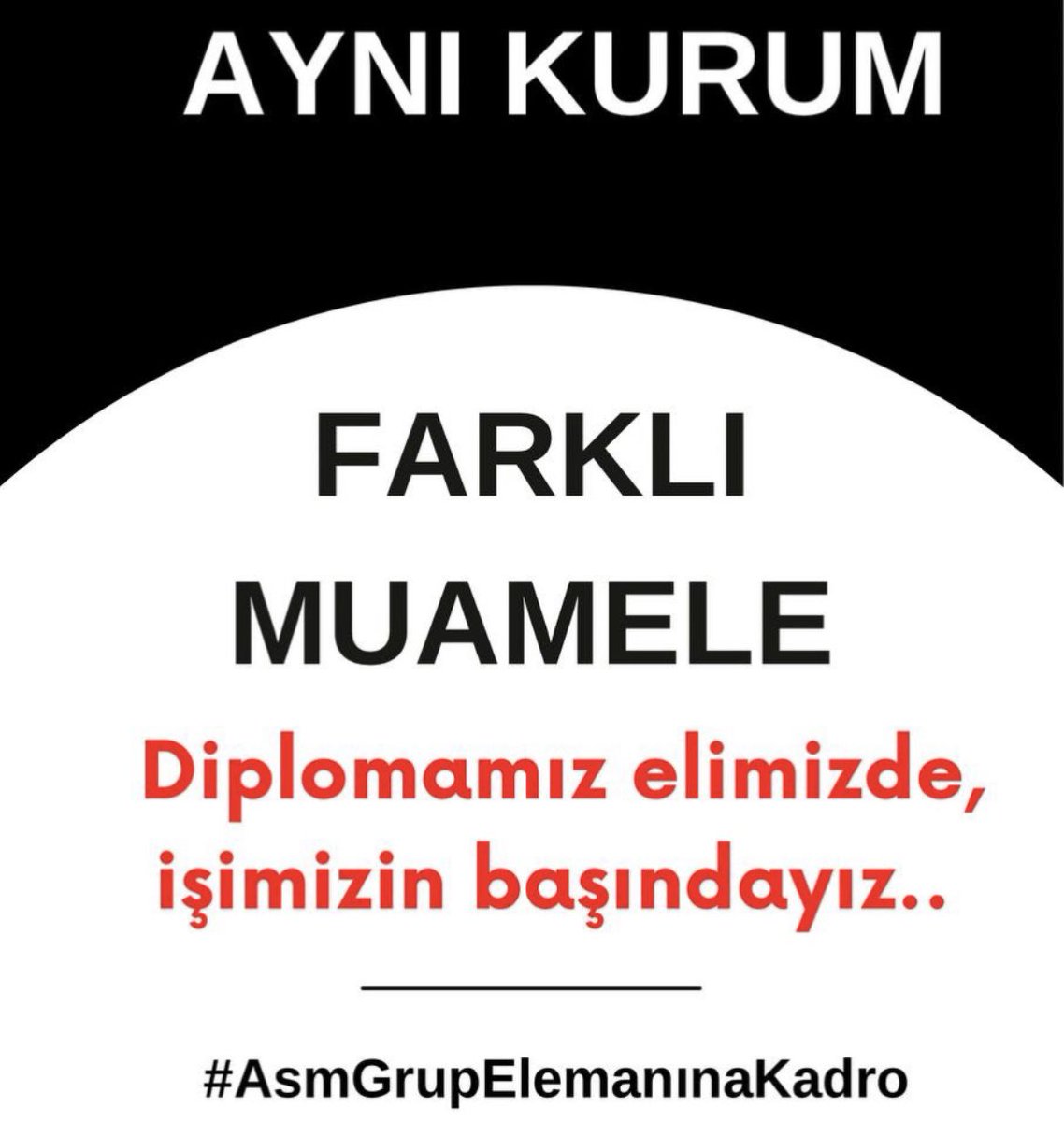 Diplomamızın karşılığını istiyoruz 
<a href="/saglikbakanligi/">T.C. Sağlık Bakanlığı</a> <a href="/drfahrettinkoca/">Dr. Fahrettin Koca</a> <a href="/RTErdogan/">Recep Tayyip Erdoğan</a> 
#AsmGrupElemanınaKadro