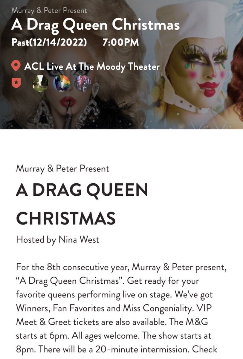 “All Ages” Drag Queen Christmas Mega Thread 🧵 Yesterday, a blatantly sexualized show meant to groom children was hosted in Austin, TX. This is a national tour with 36 shows in 18 different states, including DC. There is much to go over so it will be covered in this thread ⤵️