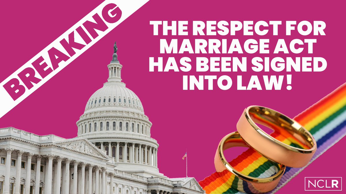 glsenwa's tweet photo. President Biden has signed the Respect for Marriage Act! This act requires the Federal Government to respect the validity of same-sex and interracial marriages.

https://t.co/tGfraBK1n1 

#obergefell #historicevent #interracialmarriage #samesexmarriage https://t.co/n79qnmBZxe