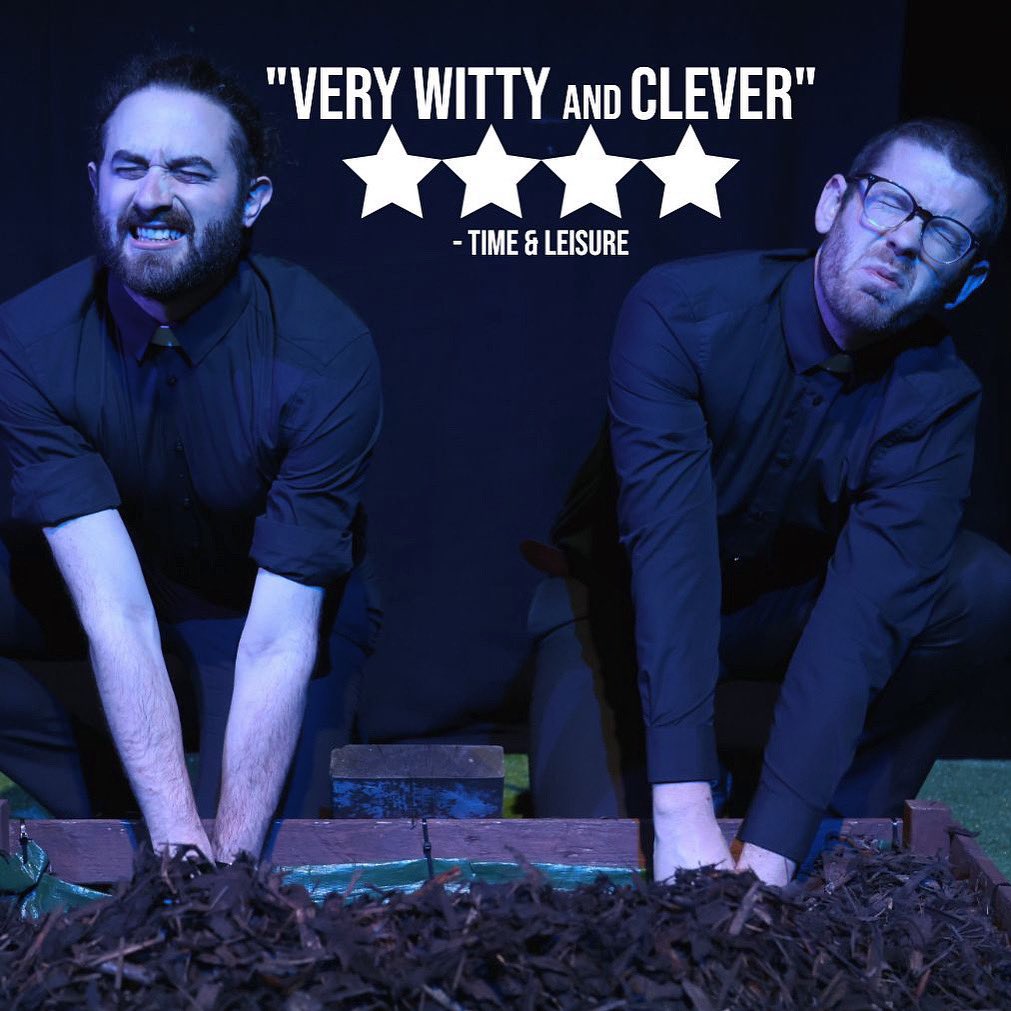 ⭐️⭐️⭐️⭐️ for Holy Sh*t from <a href="/timeandleisure/">Time & Leisure magazine</a> 

Run must end Saturday grab your tickets before they’re buried! 🎟️