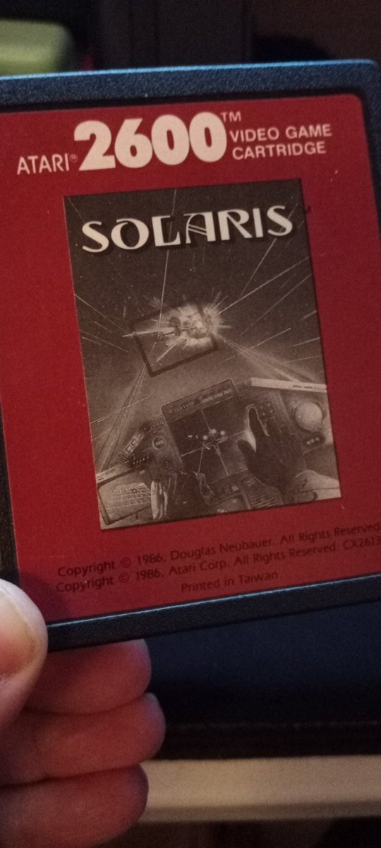 Minmatar0's tweet photo. @ColonelFalcon @The_Top_Loader @Retrogamebrews @sincespacies @DANIELakaDEE @RetroBlastUS @Gamer_Dan5 @MaxLoki76 @TwinzDynamic @Solyant1 #random4
1. Solaris. atari 2600
2. Jr. Pac-Man atari 2600
3. Spider Fighter. atari 2600
4. Kangaroo atari 2600
#RETROGAMING https://t.co/GNuzlf0QUx