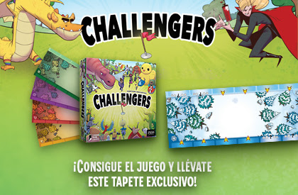 ¿Habéis añadido en vuestra lista de deseados para estas fiestas el nuevo juego de @ZManGames_ES, Challengers? ¡Pues pasad por nuestra tienda para conseguir también el tapete exclusivo que han sacado con @Asmodee_Spain!