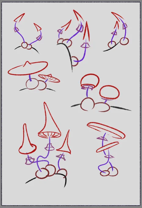 Parts of a written tutorial and a set of mushrooms. It was one of my first posts for my Patreons. 

Support me to see more like this! 