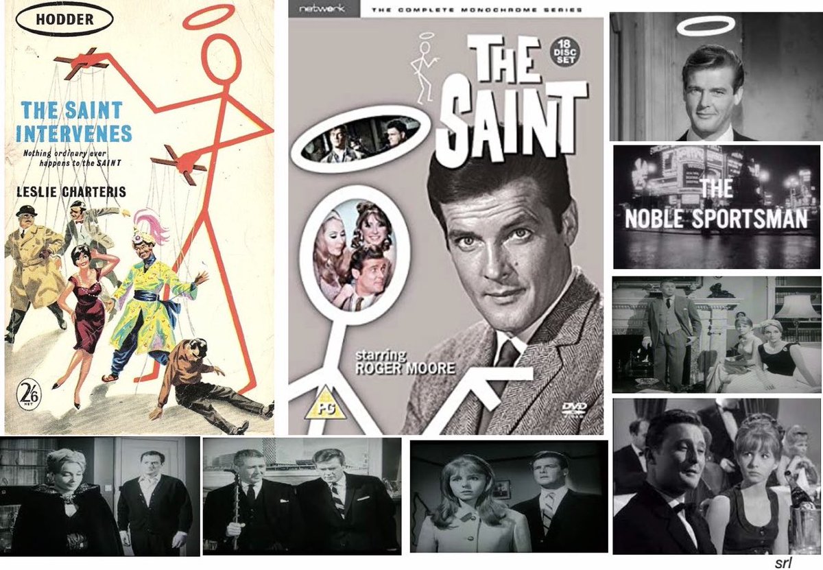 8pm TODAY on @TalkingPicsTV

From 1964, s2 Ep 17 of #TheSaint “The Noble Sportsman” directed by #PeterYates & written by #JohnGraeme 

Based on a #LeslieCharteris 1934 short story from 📖”The Saint Intervenes”

🌟#RogerMoore #SylviaSyms #AnthonyQuayle #FrancisMatthews #JaneAsher