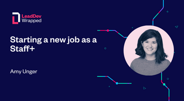 TheLeadDev's tweet photo. How do you effectively start a new job at Staff-level? The #LeadDevWrapped talk with @cdwort examined frameworks for defining success in those first few months. Watch it on demand now: https://t.co/dw9WeC362K https://t.co/wemjJLGW84