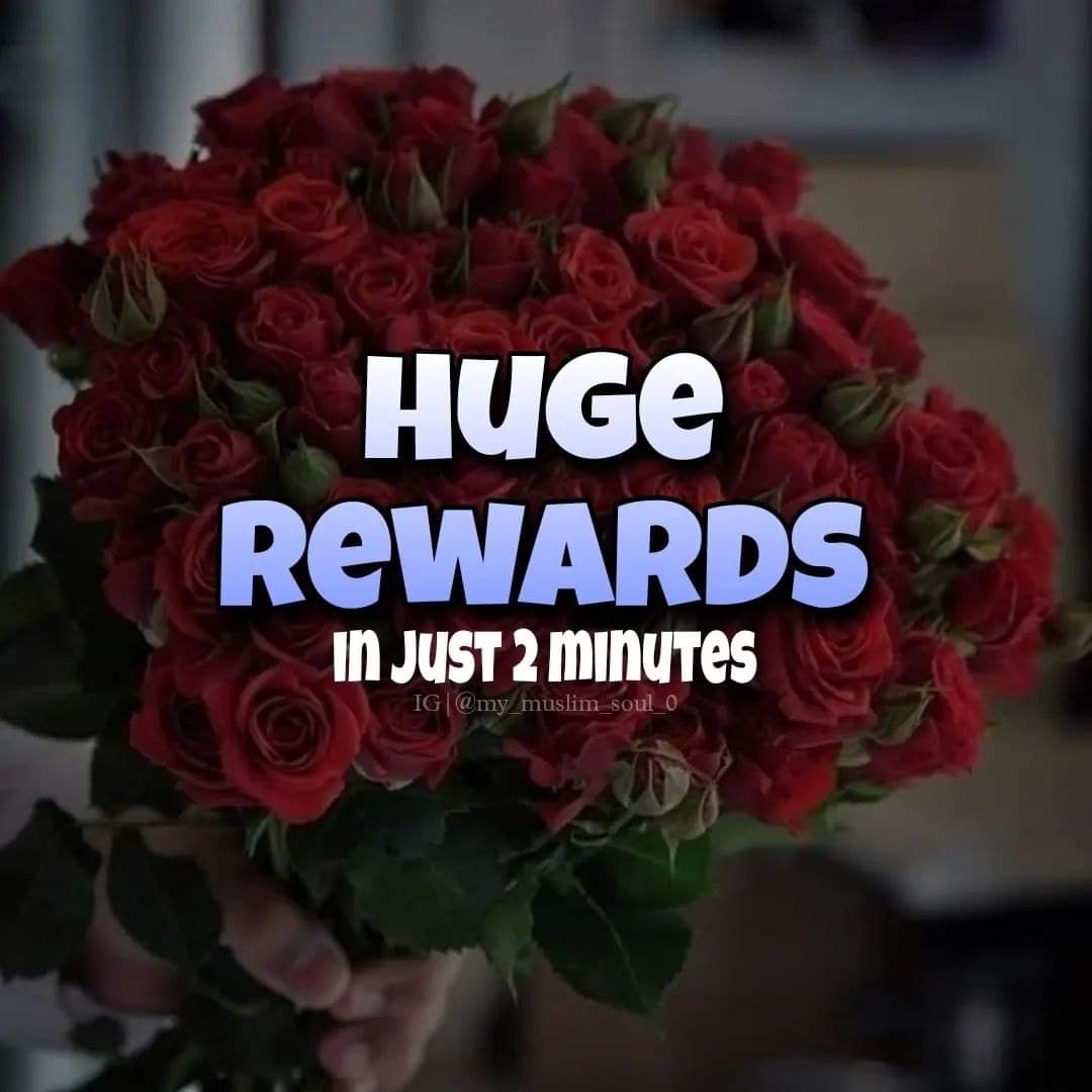 Cool_Ustaz's tweet photo. °•☆Huge Rewards In Just Two Minutes. 

°•☆ Beautiful Reminder ❤️ https://t.co/EbSQiVcdBL