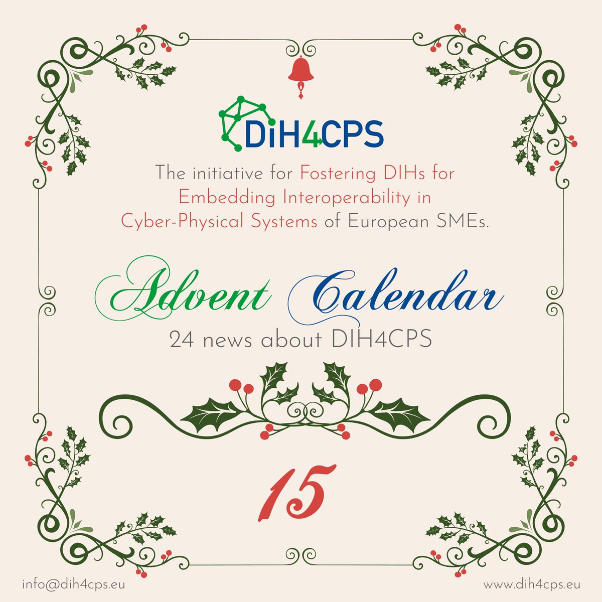 DIH4CPS (@dih4cps) on Twitter photo For Day 15 of our DIH4CPS end-of-the-year calendar: discover the DIH4CPS free course "Full #digitalisation of ecosystems" on the spanish <a href="/e4you/">Entertainment4You</a> platform.
shorturl.at/isAT5
#MOOC #digitalisation #SME #DIH For Day 15 of our DIH4CPS end-of-the-year calendar: discover the DIH4CPS free course "Full #digitalisation of ecosystems" on the spanish <a href="/e4you/">Entertainment4You</a> platform.
shorturl.at/isAT5
#MOOC #digitalisation #SME #DIH