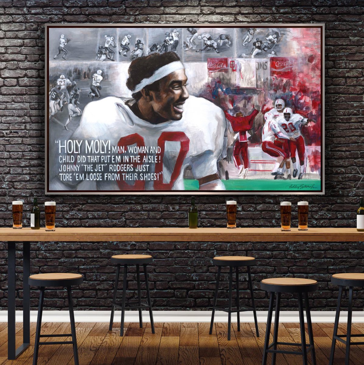 Aspitsnogle's tweet photo. Special Art Event, featuring Johnny 'The Jet' Rodgers coming up in January!  If you are interested in Limited-Edition prints commemorating Rodgers Heisman win and famous punt return, signed by Johnny, message me for info.
#JohnnytheJet #HuskerArt #JohnnyRodgers #HuskerArt https://t.co/u8I67QbNXV