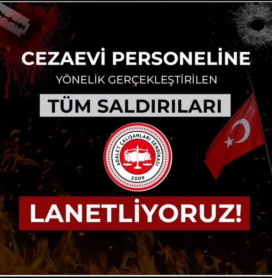 #Siverek'te, #Erzurum'da ve #Manisa'da; Ceza İnfaz Kurumunda görevli meslektaşlarımıza yönelik olarak mahkumlarca  saldırılarda bulunulmuştur ve saldırılar sonucunda meslektaşlarımız ciddi şekilde yaralanmıştır.