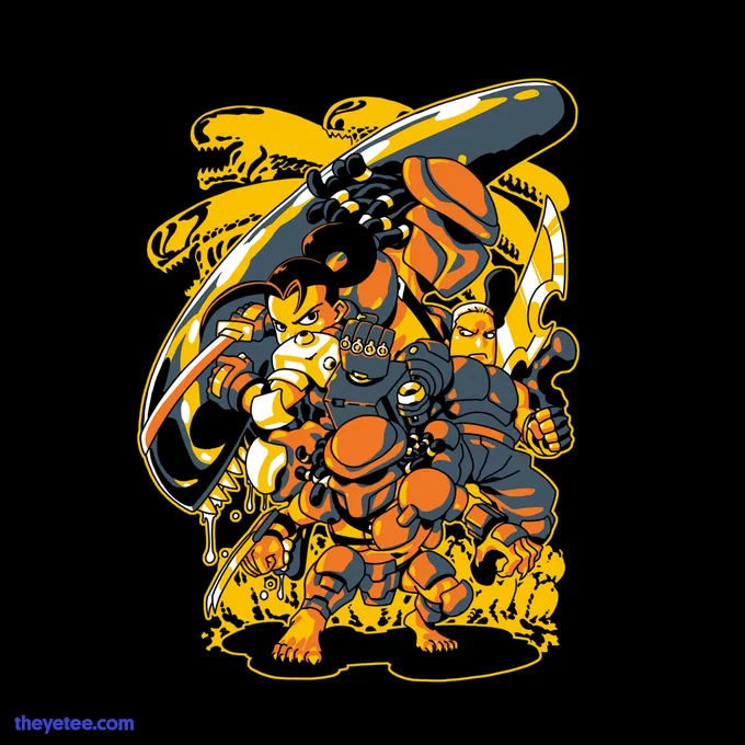 We cannot guarantee this tee will hold up against any creatures that might or might not burst through the chest. Designed by 1wing.  