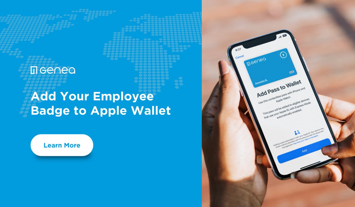 GetGenea's tweet image. Stop carrying physical key cards. Now, you can secure and store your mobile key right inside your Apple Wallet. See how you can use this new technology to more securely access your building or suite. #applewallet #mobilekey #buildingsecurity hubs.la/Q01vZDDp0