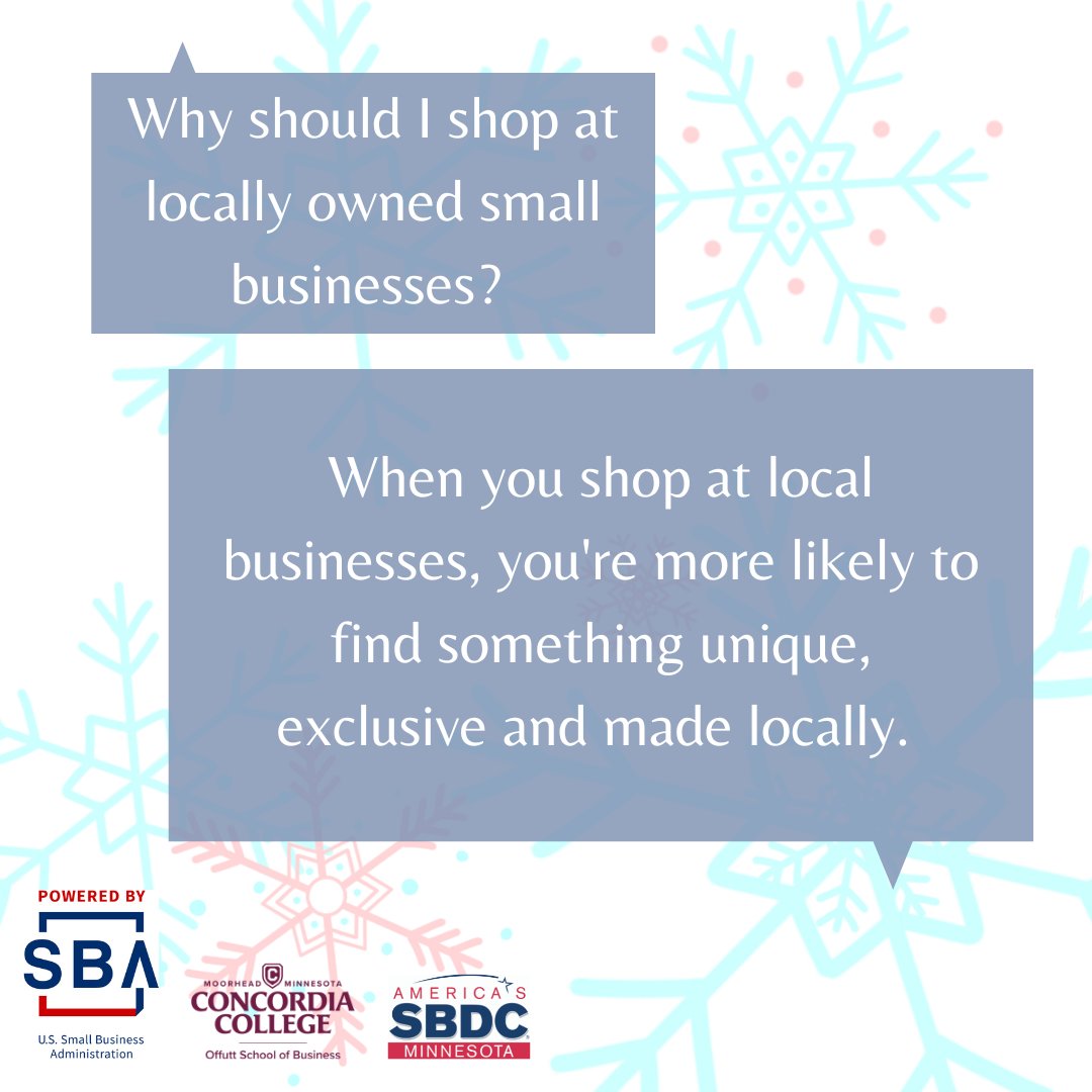 MnSBDC's tweet photo. Want to give that relative who moved away a little taste of home for the holidays? Send something unique to your community from your locally owned small business. #shopsmall #shoplocalmn https://t.co/2OS3Zwre6D