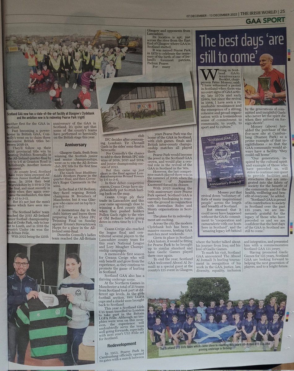 MickKaneMMA's tweet photo. 125 years of @ScotlandGAA this year,fitting that @glasgowgaels would win the All Britain Junior Football Championship. @DunedinCGFC ladies team reached the All Britain Intermediate Football Final, @ceanncreigeclub the sole Hurling club came close in the Lancs league and ch/ship https://t.co/QujOVXR3be