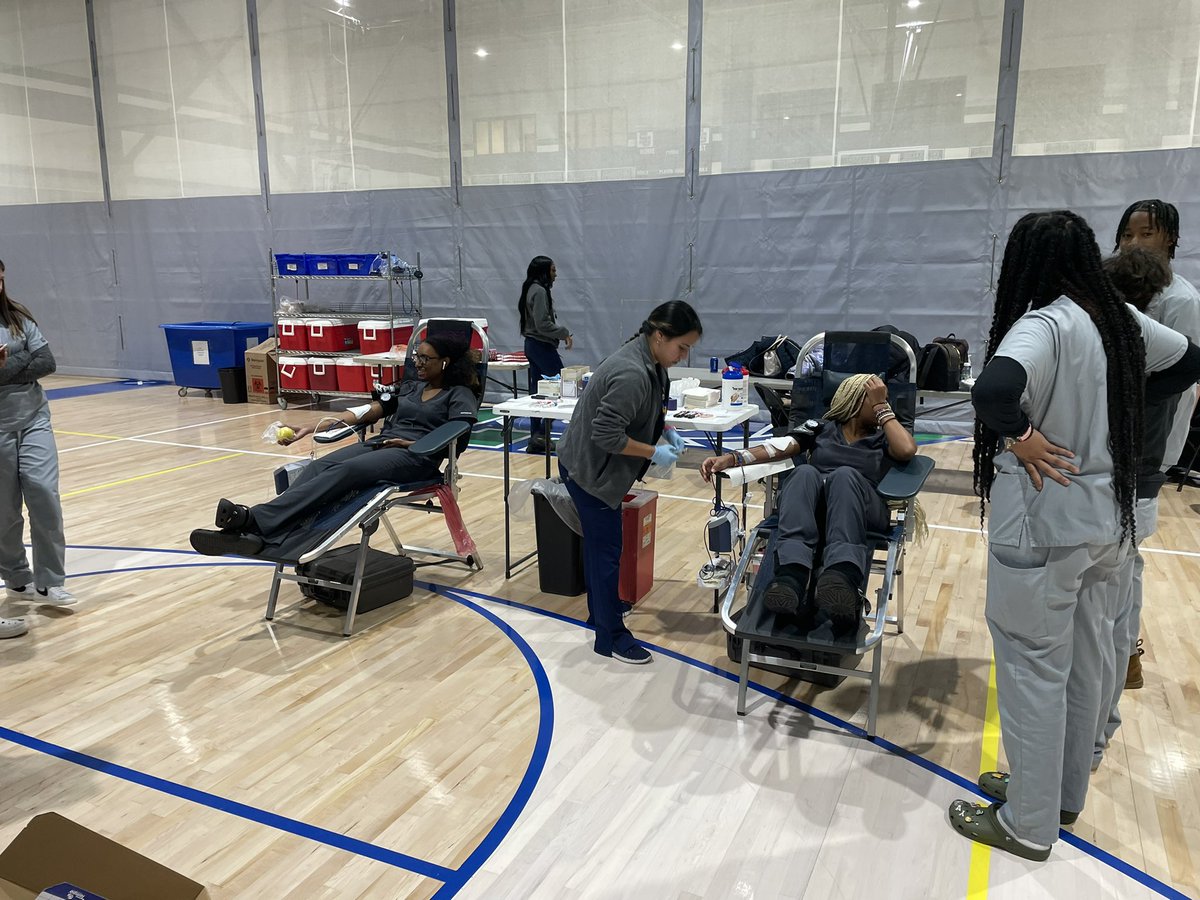 SGHawksMA's tweet photo. Medical assisting juniors hosted a blood drive today, helping save lives! We collected 53 units, each unit saves approximately 3 lives! #nccvtworks @ChadHarrisonSG @fhansonic https://t.co/eUVBXbb9xY