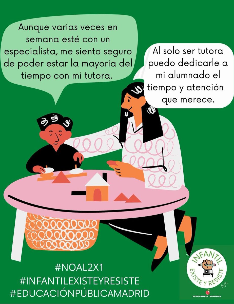 Ana15255209's tweet photo. #Noal2x1
#EducacionPublicaMadrid
#InfantilExisteyResiste
@CCOOEducaMa @CCOOMadrid @ANPEmadrid @ANPEmadrid @ugtedupublicam1 @UGTMadrid @VenaMareaVerde @SEMadrid_ @laeducapublica https://t.co/HDTvJUk5YC
