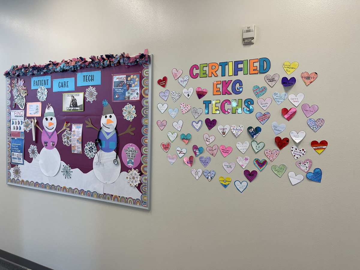 This morning we added 3 new hearts to the  PCT wall of fame! 63 total EKG Techs this year! 🙌❤️🩺 #HCTCready #emsproud