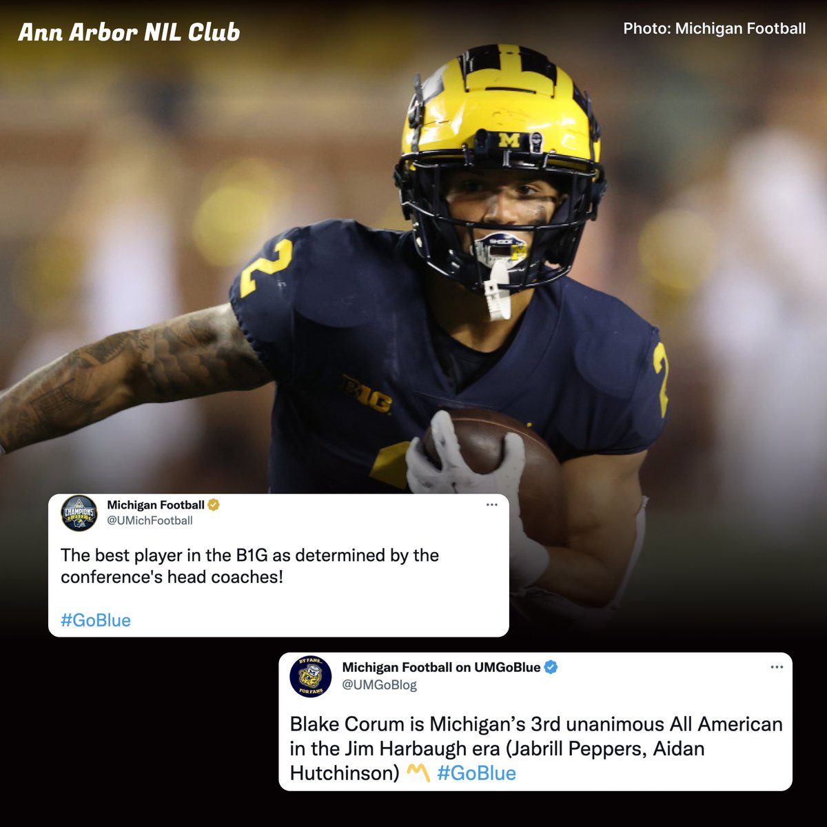 Silver Football Winner, Blake Corum!

#GoBlue