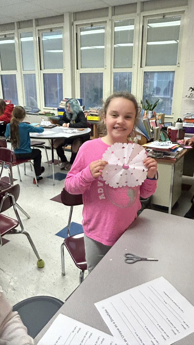 3-D spreading our kindness snowflakes with our 8th grade book buddies! #TheKindnessSnowflake #BeachAtOurBest#yetand <a href="/ptbeachsuper/">Will Smith</a> <a href="/AntrimSchool/">Tara Weber</a> <a href="/StecchiniM/">Michelle M. Stecchini</a> <a href="/AntrimCounselor/">Darlene Kuzloski</a> <a href="/wetzel_mrs/">Mrs.Wetzel</a>