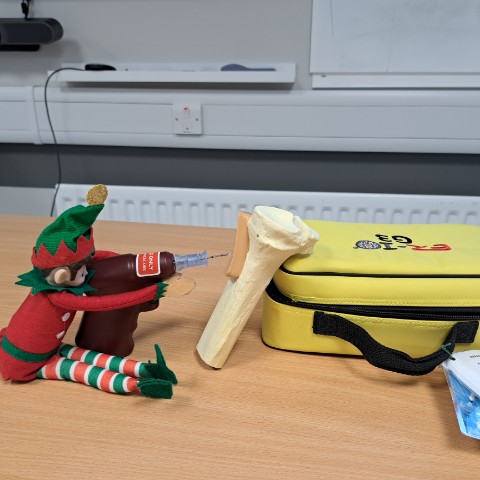 The mischievous elf learning and practicing IO insertion. Follow his example and book your relevant life support training. #southteesresus <a href="/SouthTees/">South Tees Hospitals</a> <a href="/DonnaResus/">Donna campbell</a> <a href="/ResusCouncilUK/">Resuscitation Council UK</a>