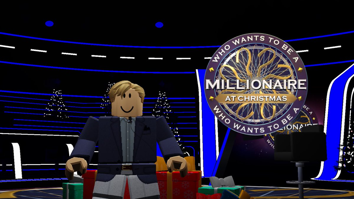 APS_rblx's tweet photo. Our Christmas event starts in 2 days! After a small one hour break from "The Wheel", our event will continue with "Who Wants to Be a Millionaire? - At Christmas" at 4:00pm ET, hosted by FANGAMERUK! See you all there! 🎄 https://t.co/To1JxEmXtq