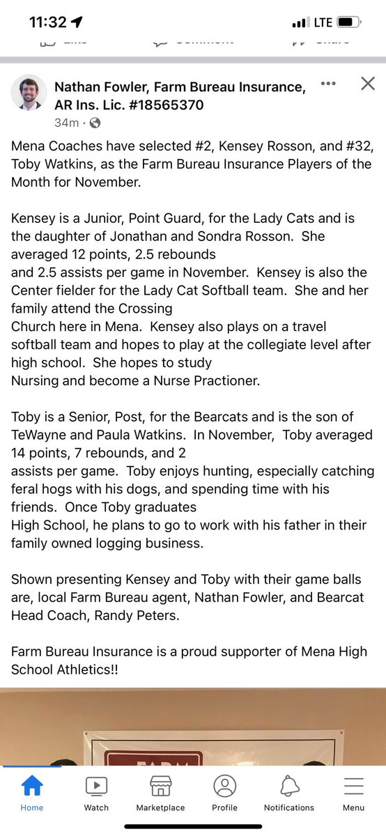 kensey_rosson's tweet photo. Almost forgot to take a time and post about this.. but I am so blessed to be recognized as the November player of the month. Can’t explain how much this team means to me! https://t.co/qApghd3rsN