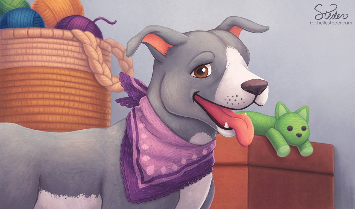 Special Request card artwork I illustrated for <a href="/xyzgamelabs/">XYZ Game Labs</a> ArchRavels: Magic Socks expansion. Mauro's pup always loves the bandanas he knits for him.

#archravels #gameart