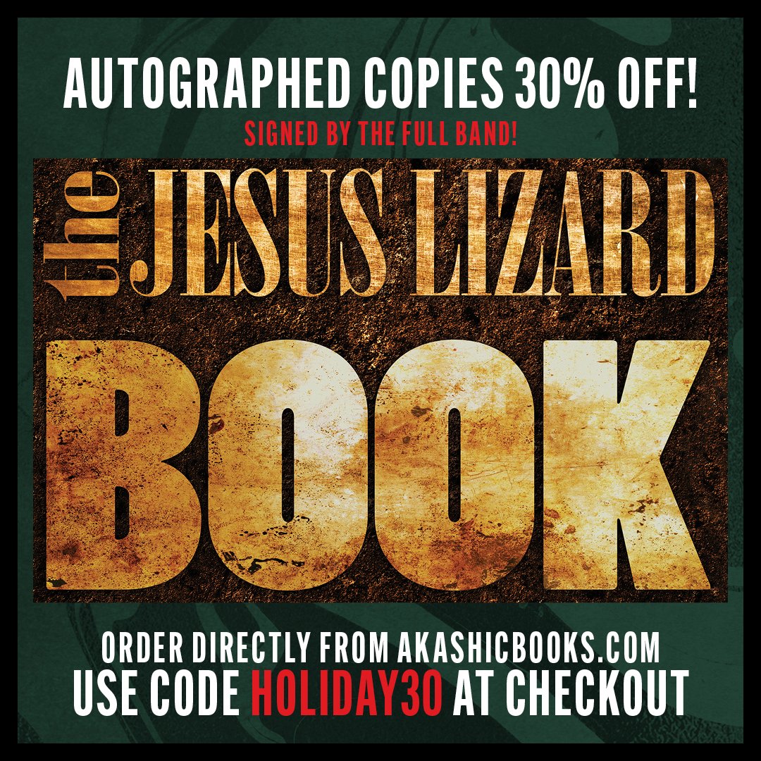 AkashicBooks's tweet image. We have *signed* copies of ~The Jesus Lizard Book~ on sale for the holidaze: akashicbooks.com/catalog/the-je…