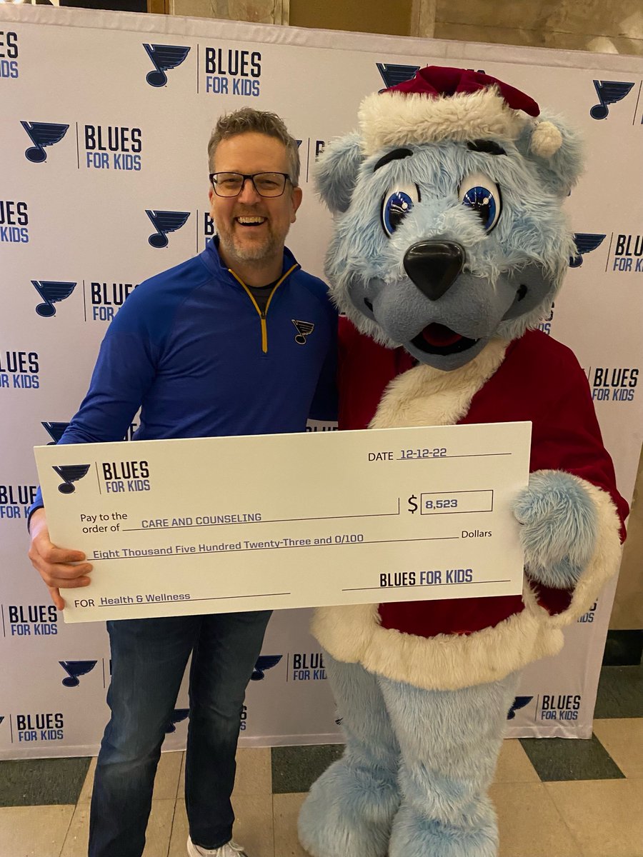 CounselingSTL's tweet photo. Blues for Kids, the charitable trust of @StLouisBlues, recently granted us money to help fund the software needed to run our Student Wellness Program so students can get mental health screenings and be connected to resources they need. Thank you! #bluesforkids #mentalhealth https://t.co/TOfPIwPPNP