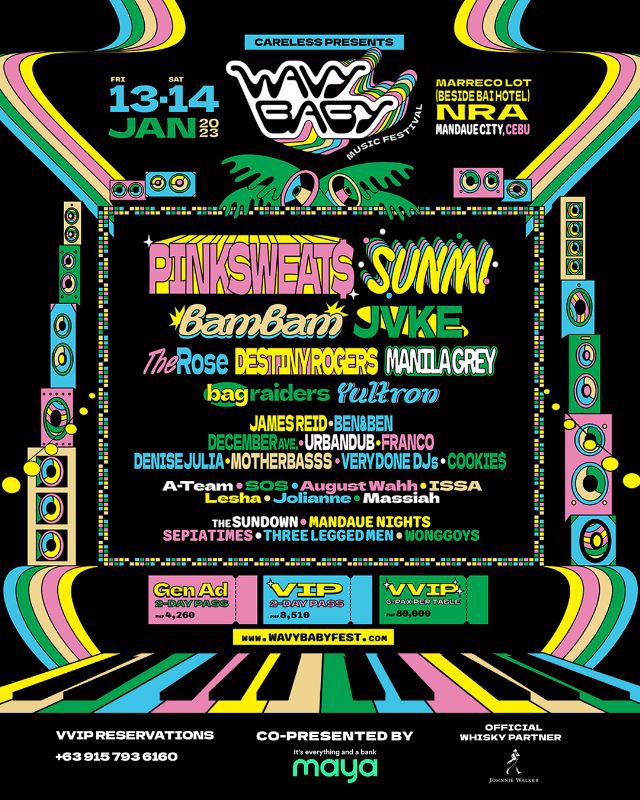 Wavy Baby Music Festival ~ January 13-14, 2023 See you in January in Cebu 🔗wavybabyfest.com