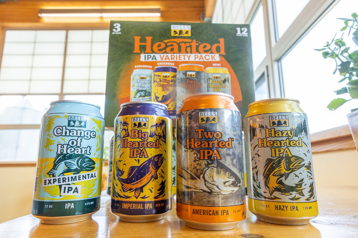 BellsBrewery's tweet photo. Variety Packs just got a whole lot of heart. Get stoked for one new release, one exclusive and one experimental, all alongside the iconic IPA you’ve been enjoying for 25 years.

How’s that for variety? Keep your 👀's and ❤️’s on 2023... #ComingSoon #Hearted https://t.co/ACLri9IH20