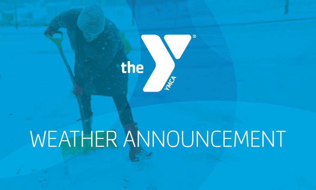 Due to the winter storm, the Fercho and Schlossman YMCAs are CLOSING at 3pm today.

•  This includes after-hours access at Schlossman.
•  Programs/activities for tonight have been cancelled.
•  Stay tuned for info about possible closures moving forward.

Stay safe and warm! ❄️