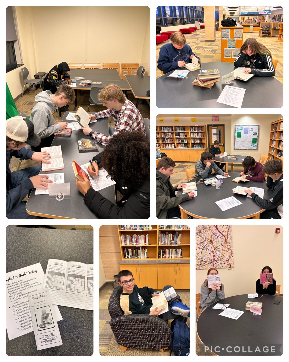11th grade book tasting at the Hilltop today! #SSR #MontourProud
