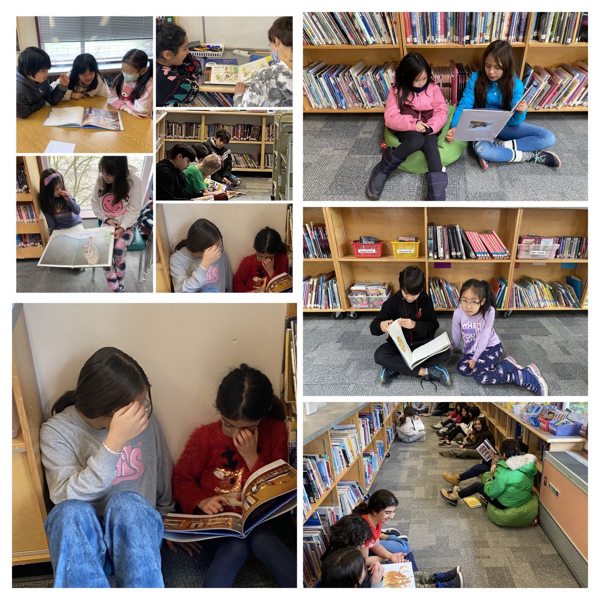 Sharing winter stories ⁦<a href="/westcot_school/">Westcot School</a>⁩ ⁦<a href="/WestVanSchools/">WestVanSchools</a>⁩ ⁦<a href="/MsSMorissette/">Stina Morissette Martinez</a>⁩ #buddies